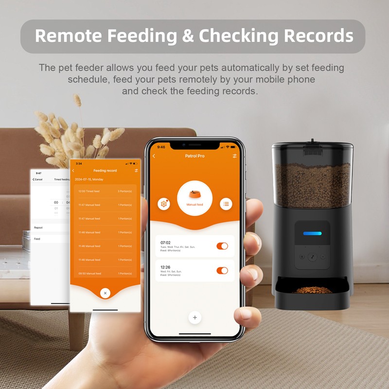 Smart pet feeder with app control features 2025