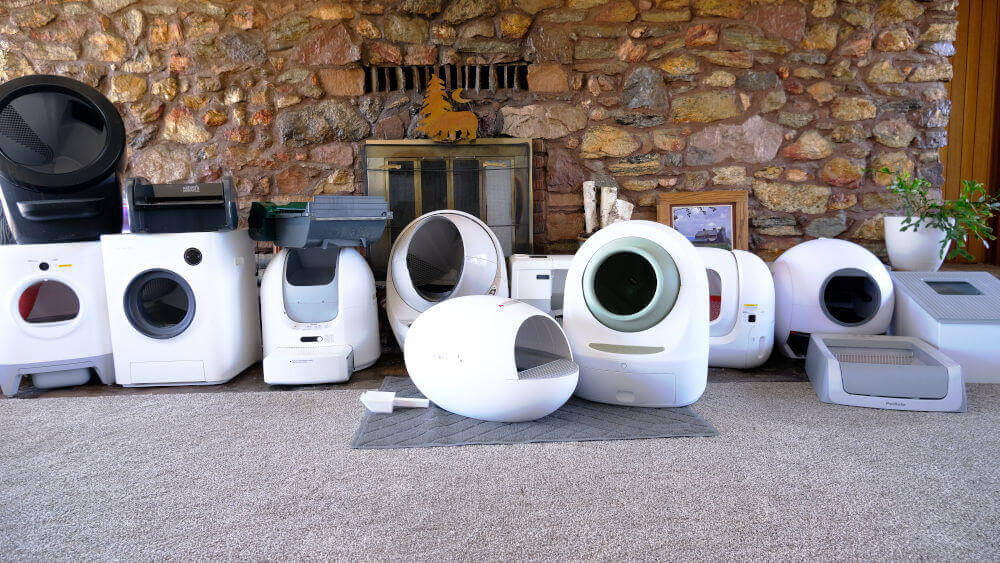 Smart home pet products including automatic litter boxes