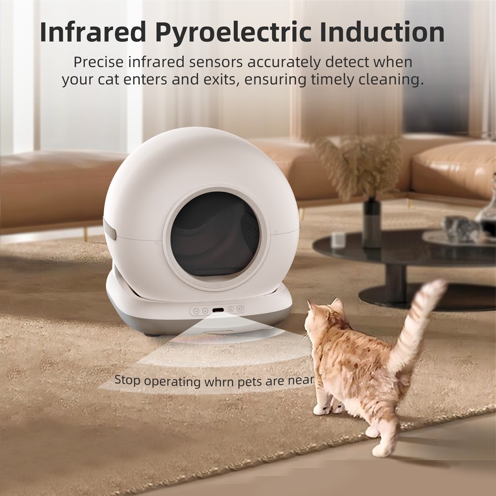 Tikpaws CB001 smart litter box in quiet operation mode