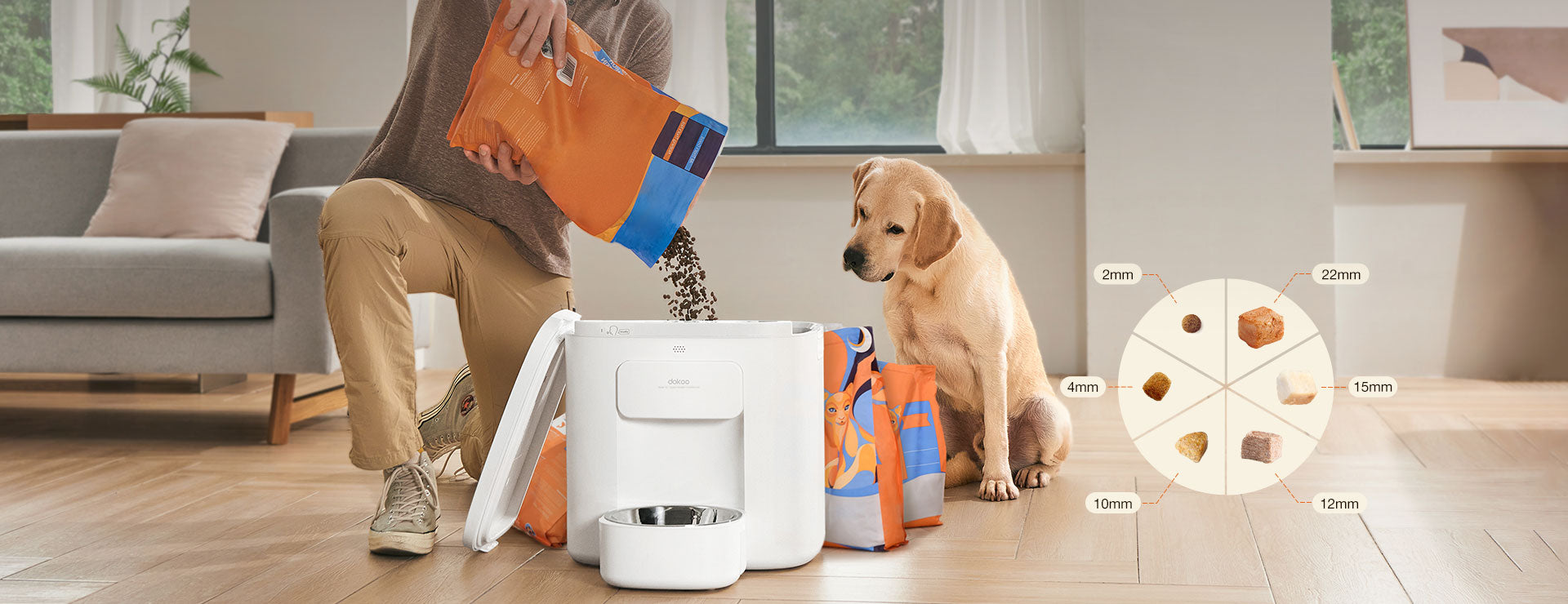 Dokoo 15L Automatic Dog Feeder