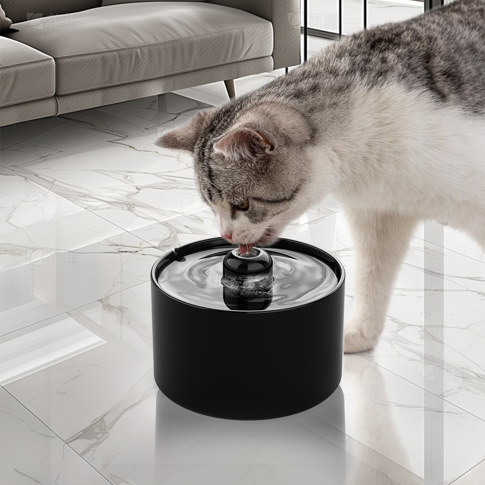 Elegant ceramic pet water fountain with flowing water design