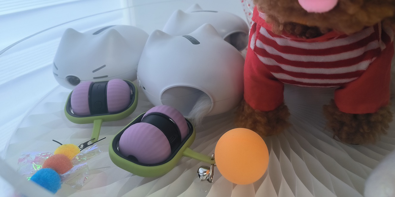 Pet camera with two-way audio allowing owners to check on cats remotely